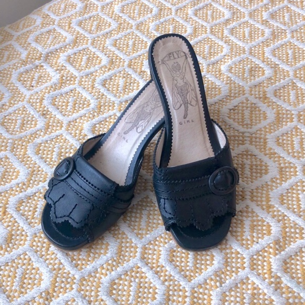 Vintage Fly London Fly Girl Open Toe Heels